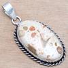 Pendant Bird Eye Jasper Gemstone Mother'Day Gift Silver Jewelry 2.25"