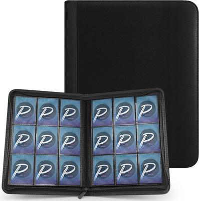 Папка для карточек PAKESI Star Card, 9 карманов, вмещает 360 карточек, листы из ПУ-материала, собирайте карточки Star Cards и другие карточки, папка для коллекции карточек Star Card (черный)