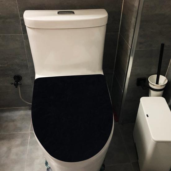 Однотонный чехол для унитаза, ультра-плюшевая эластичная лента, нескользящий материал, можно стирать