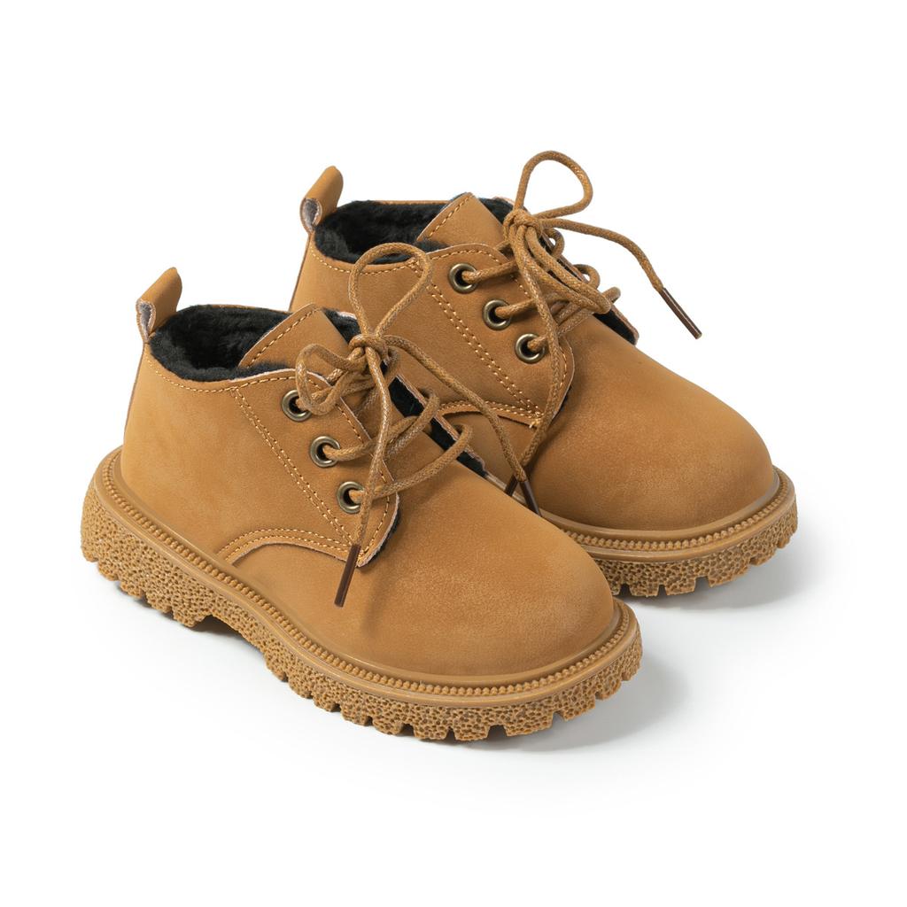 Модные ретро короткие ботинки осень-зима новые детские ботинки мальчики короткие ботинки универсальные кожаные ботинки в британском стиле