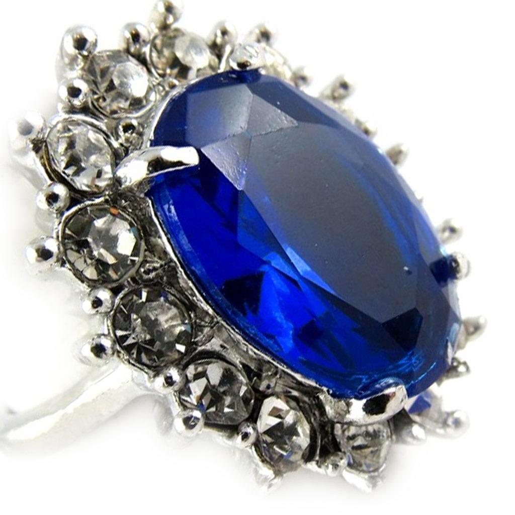Blue 'Scarlett' Crystal Ring - 32x22 Mm