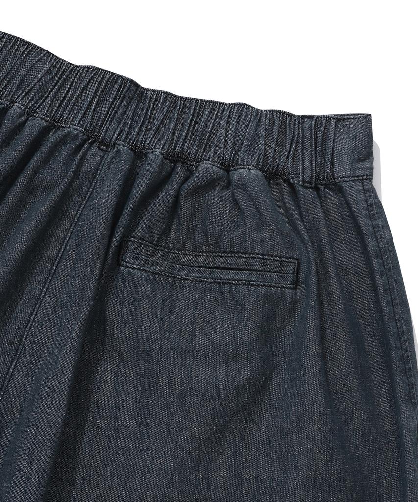 COLUMBIA UNIVERSITY Sl-Label Denim Wide Fit Balloon Pants Black Denim