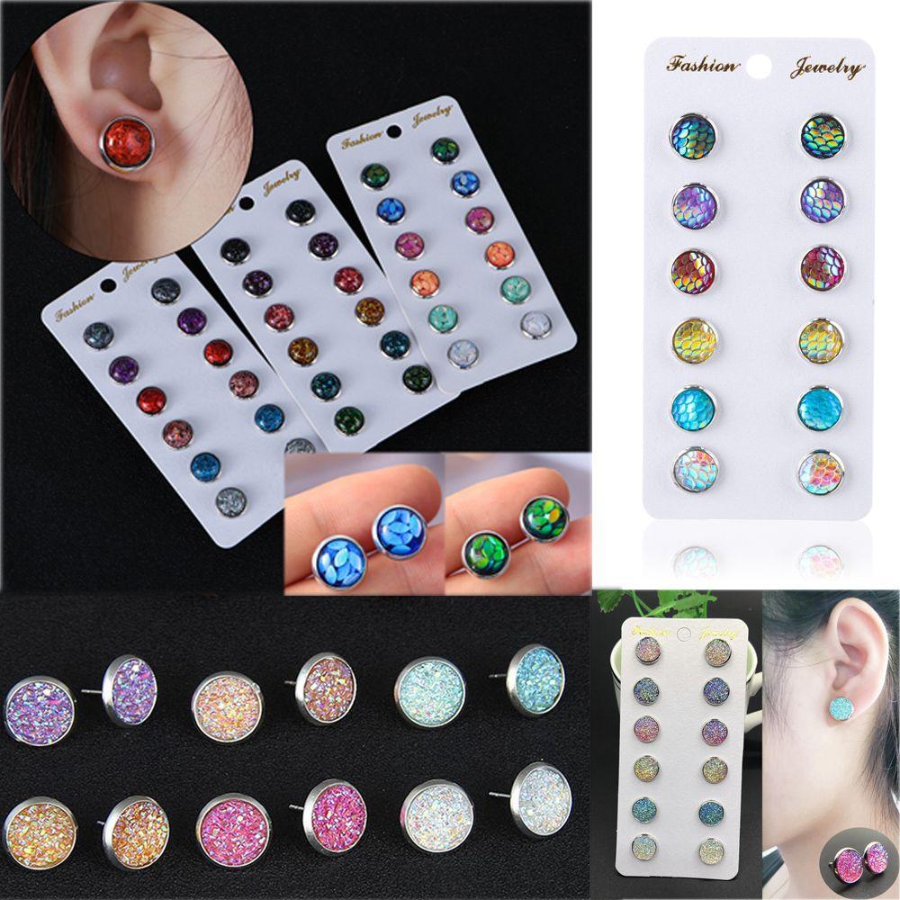 Unique Party Amethyst Jewelry Crystal Horse Eye Ear Stud Amber Opal Quartz Ear Stud Durzy Earrings