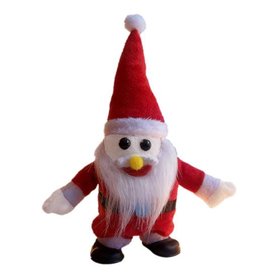 Электрическая Анимированная Шапка Санты Игрушка Рождественская Елка с Функциями Ходьбы и Тряски Праздничное Праздничное Настольное Украшение