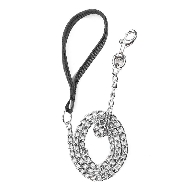 Цепь для собак DOG Leash, металлическая цепь для собак с поводком из нержавеющей стали