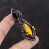 Подвеска Bumble Bee Jasper, подвеска из медной проволоки с драгоценным камнем, медное ювелирное изделие, подвеска ручной работы, красивое ювелирное изделие с проволочной обмоткой, подарок на годовщину