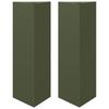 VidaXL Jardinières 2 pcs vert olive triangulaire 30x26x75 cm acier, jardinière d'extérieur, boîte à fleurs, boîte de jardin, 851150