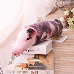 50Cm Sleeping Pig Plush Pillow Stuffed Printing Animal Pillow Lumbar Support Bed Chair Cot Decor Cushion