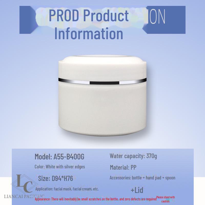 Spot White PP Jar Cream Bottle – 100g, 200g, 500g, 1000g – Empty Cosmetic Sleeping Mask Container