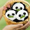Soft Stuffed Panda Bear Keychain With Wagging Tail Plush Toy Backpack Charm