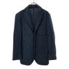 ORIAN Made In Italy Wool Herringbone Long Sleeve Tailored Jacket 42 Blue Men's Used