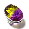 Bi-Color Tourmaline Gemstone 925 Sterling Silver Gift Jewelry Ring Size 7.5