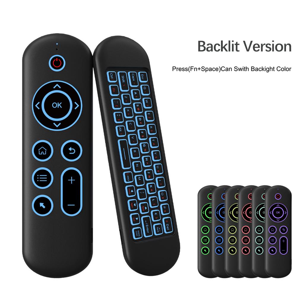 MRSVI Пульт дистанционного управления Air Mouse M5 Беспроводной 2.4G и Bluetooth С 7-цветной подсветкой Гироскопом Клавиатурой для Smart Android TV Box, ПК