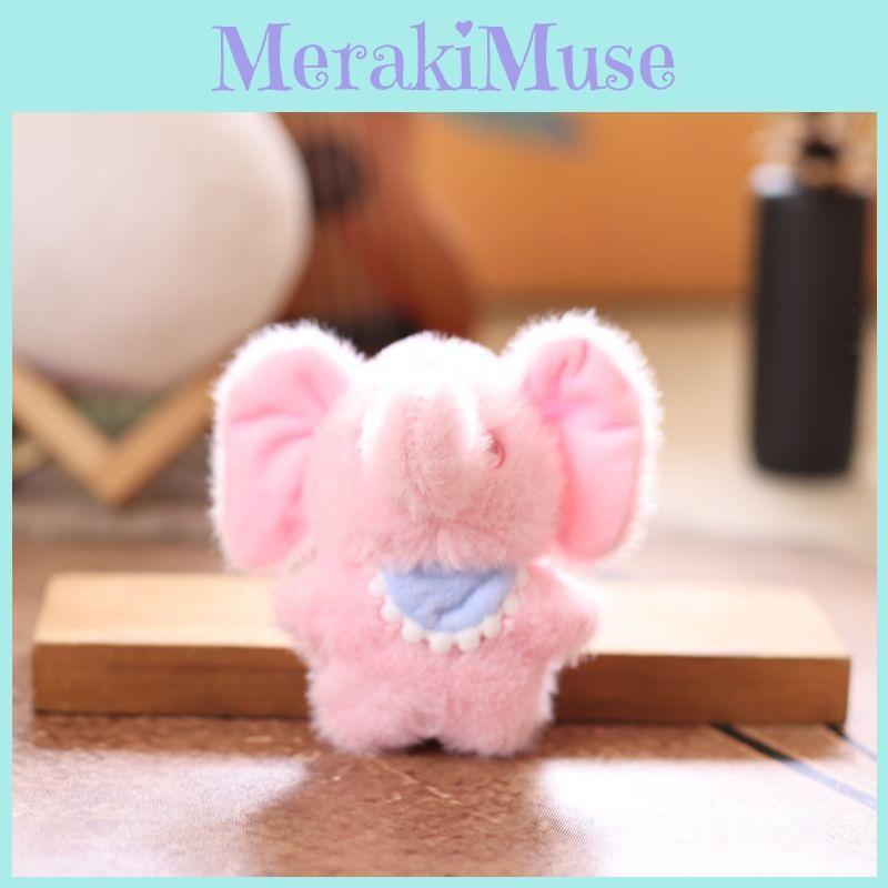 Plush Cute Soft Scarf Elephant Keychain Stuffed Animal Gift For Teens Kids Girls