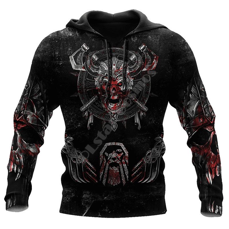 Мужская толстовка Удобная и универсальная толстовка с длинным рукавом с 3D-принтом татуировки