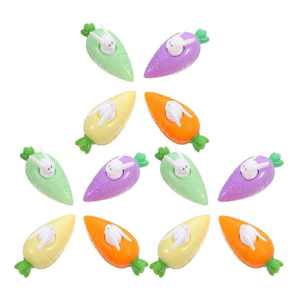 Easter Bunny Pull Back Car Toy for Kids Assorted Color Improves Skills 12 Pcs