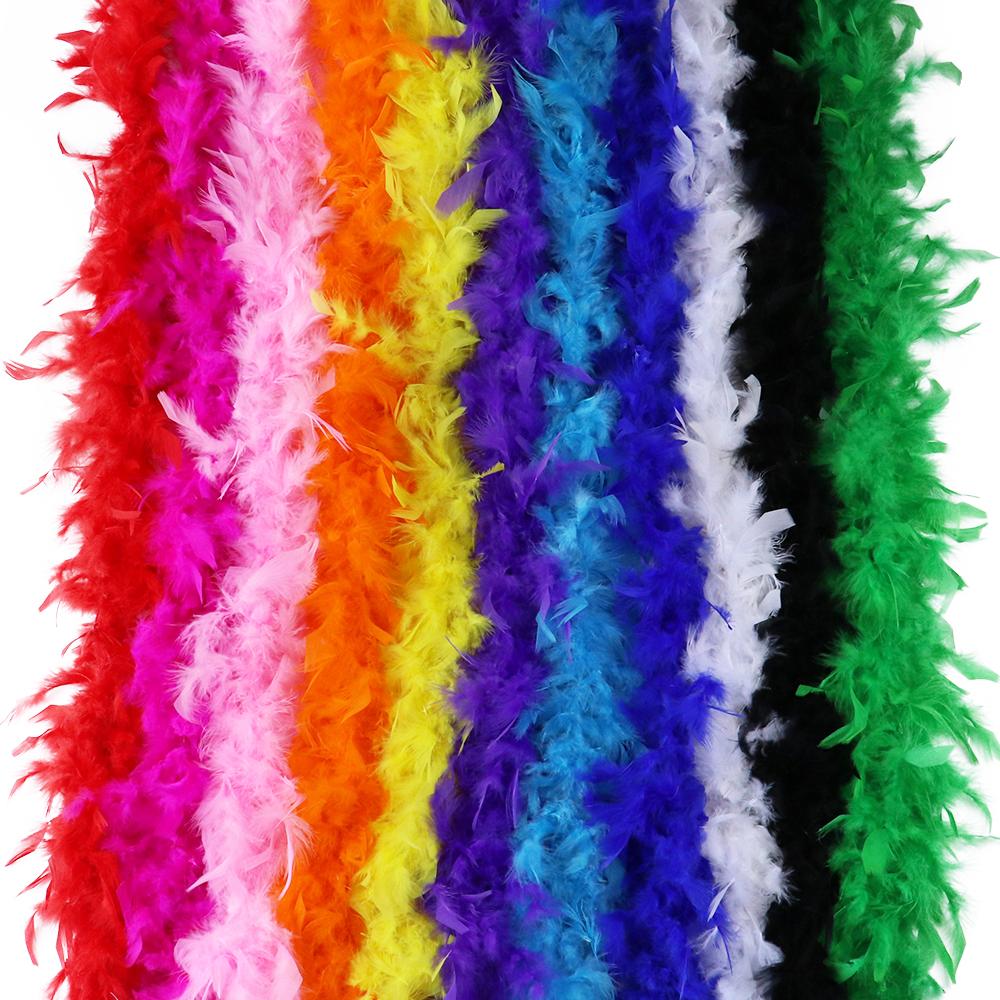 DIY 2Yards Fluffy Pink Turkey Feather Boa 38-40g Decoration for Party Wedding Clothes Dress Shawl/Scarf Diy Jewelry Accessory Craft