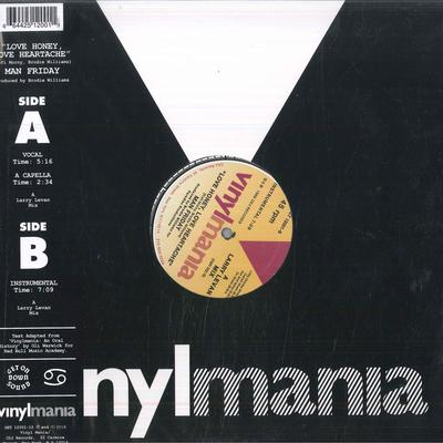 12-дюймовая пластинка MAN FRIDAY  Love Honey Love Heartache  VMR002 Vinylmania 2016 US Dance  Electronica