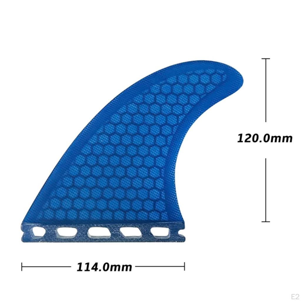 3 Pieces Surfboard Fins Surfing Tail Thruster for Canoe Paddleboard Shortboard Water Sports