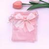 50 шт., Разноцветный галстук-бабочка, Милый прозрачный нейлоновый элегантный мешочек с лентой, Подарочный упаковочный мешок, Роскошный мешочек для ювелирных изделий, Сетчатый мешок, Мешочек для свечи