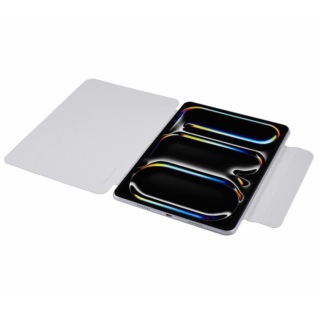 For iPad Pro 11 (2025)/11 (2024) Tablet Cover Magnetic PU Leather Protective Case with Stand