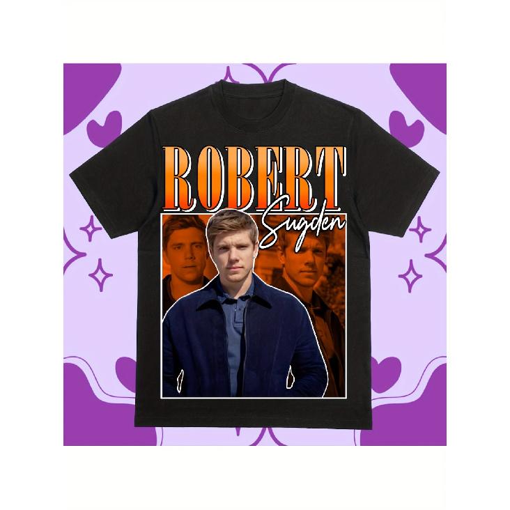 Men's & Women's Emmerdale Farm Vintage 90s TV Show T-Shirt - Robert Sugden Graphic Tee, Unisex Retro Soap Fan Gift, Casual Loose Fit Short Sleeve