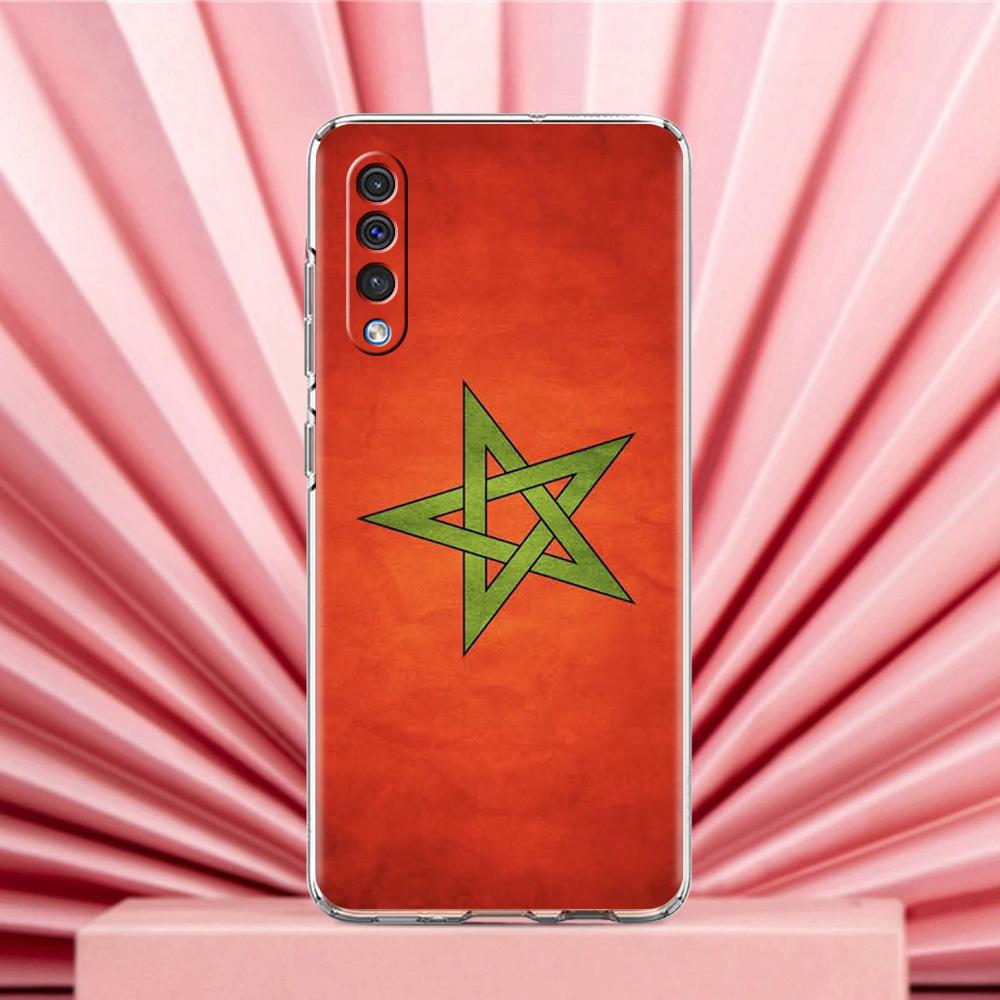 Чехол для телефона Samsung A56 A36 A26 A24 A16 A14 A12 A32 A50 A70 A22 A40 A34 A54 A42 A52 5G A04s A06 Крышка Флаг Марокко Футбол