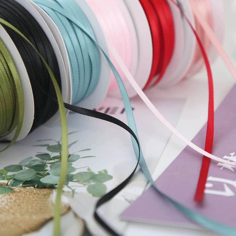 0,3 см двухсторонняя полиэстеровая лента для самостоятельной упаковки подарков и аксессуаров для волос