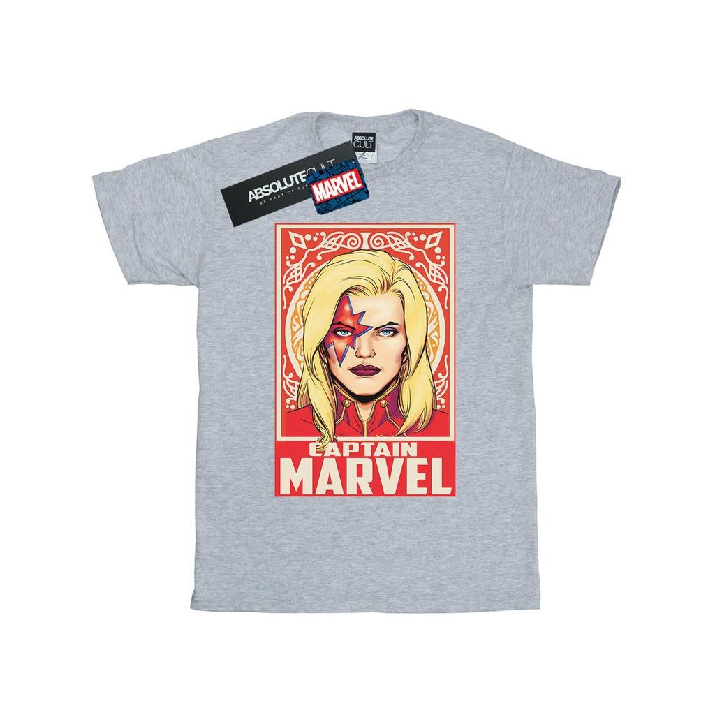 Marvel Mens Captain Marvel Ornament T-Shirt