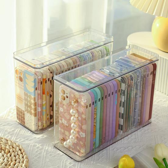 Storage Box Large Capacity Mobile Phone Household Case Container Transparent Supplies