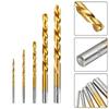 Drill Bit Left Hand 3.2/4.8/6.4/8.0/8.7mm Gold HSS