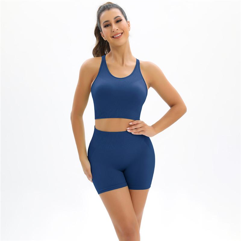 Бесшовные шорты для йоги Auroth, женский костюм для фитнеса, бюстгальтер с красивой спиной, быстросохнущая спортивная одежда для спортзала