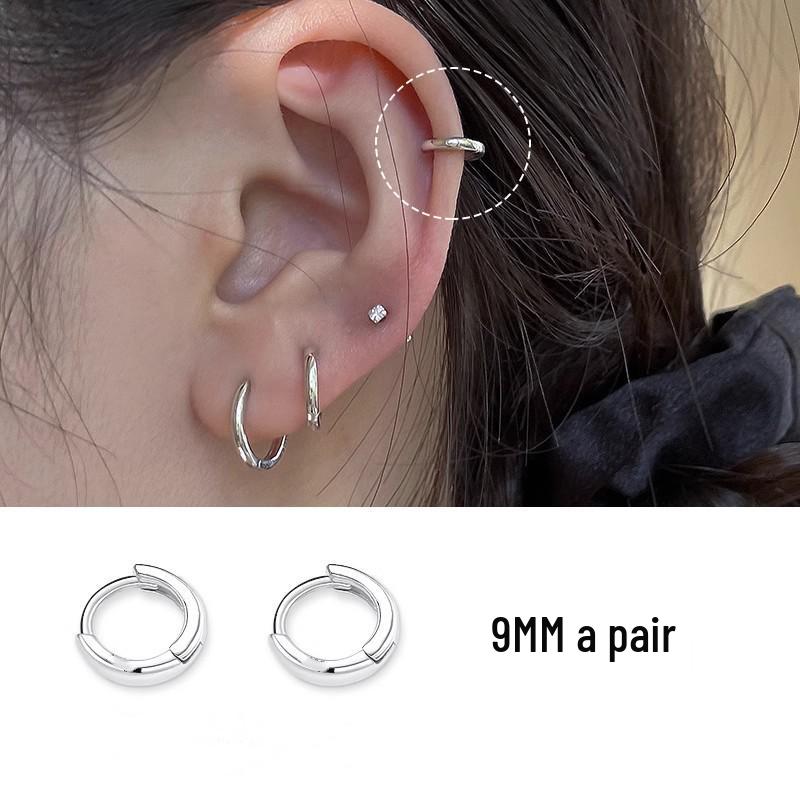 Высококачественные серьги-кольца и серьги-гвоздики из серебра 925 пробы для женщин и мужчин - для пирсинга хряща уха, манжеты и пирсинг-украшения