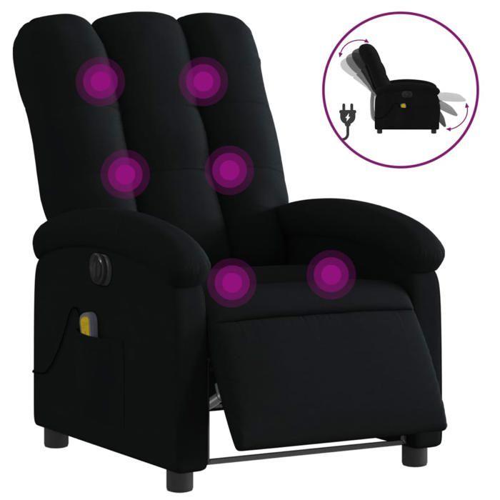 VidaXL Fauteuil de Massage Inclinable Électrique, Chaise de Relaxation avec Dossier et Repose-pied Réglables, Siège de 3204082