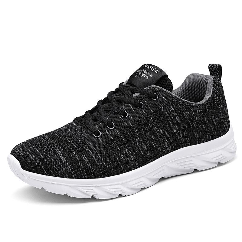Мужские дышащие кроссовки для бега из Flyknit большого размера на весну и осень