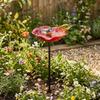 Metal Bee Butterfly Watering Station Ground Insert Bird Water Dispenser  Patio