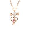 Disney Zirconia VPCDS W0043 [Disney] Minnie/Silver Pendant/Heart/Ribbon/Cubic