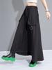 Черный плюс размер Высокая талия винтаж весна лето осень повседневная свободная длинная для женщин юбки женская юбка