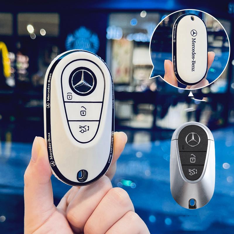TPU Car Remote Key Case Cover Shell Fob Accessories For Mercedes Benz 2022 C S Class W206 W223 S350 C260 C300 S400 S450 S500 HIJKL1