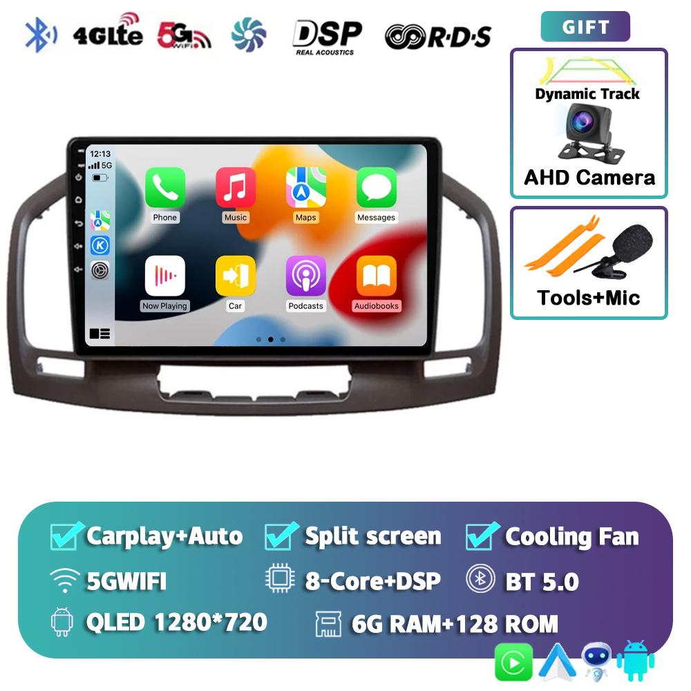 Android 14 Carplay Auto для Buick Regal Opel Insignia 2009 2010 2011 2012 2013 Автомобильный радиоприемник Мультимедийный проигрыватель Стерео GPS WIFI+4G BT