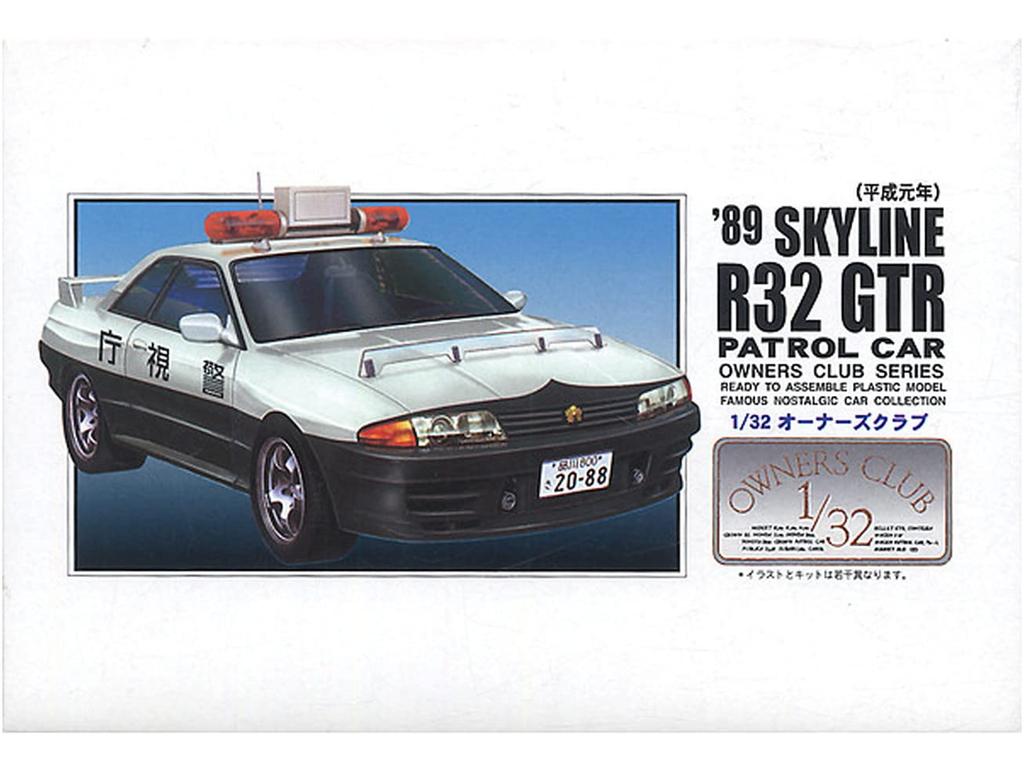Micro Ace Club Skyline R32GT Автомобиль Дорожной Полиции Пластиковая Модель 57 1/32 Владельца '89 №