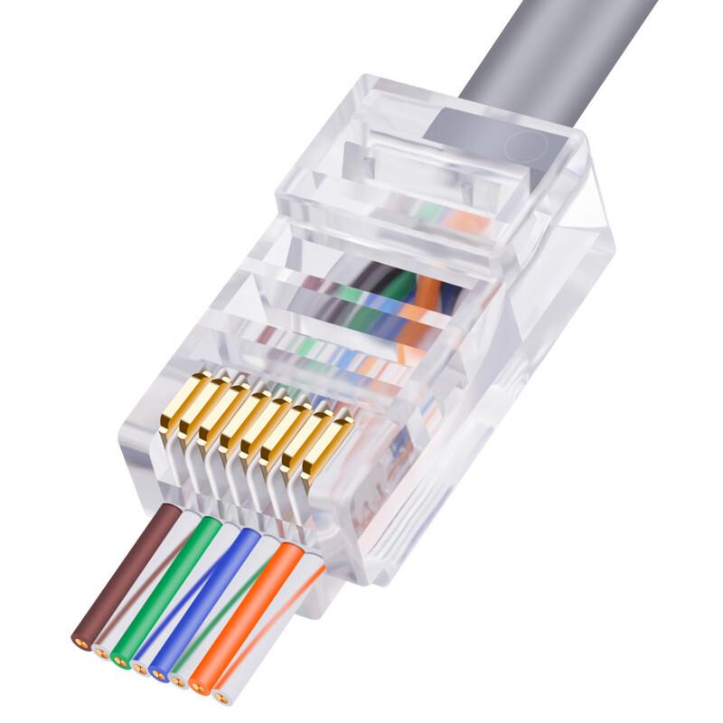 Cat5e Pass-Through Unshielded RJ45 Connector