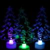 Pleasure Holiday Santa E-iffel Towers Colorful LED Acrylic Plate Light Table Lamp Christmas Decor