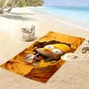 Cartoon Character Breaking Wall Beach Towel Quick-drying for Travel Outdoor Sports Jogging Beach and Swimming