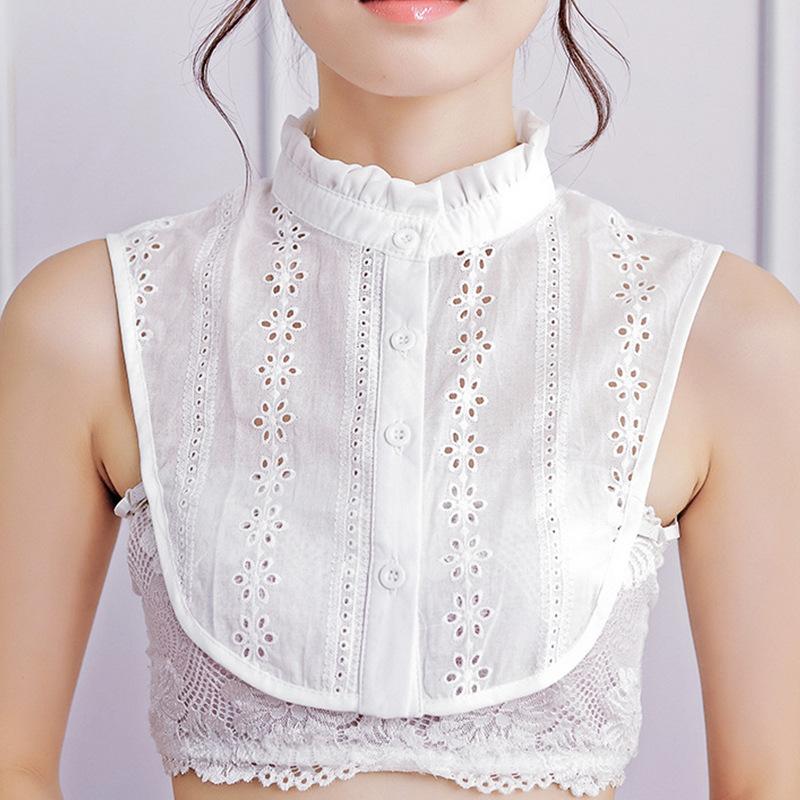 Faux False Fake Collar Detachable Dickey White Blouse Half Shirts for Women Girl