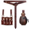 New Renaissance Leather Belt Medieval Wizard Glass Magic Bottle Cork Bottle Stopper Copper Coin Waist Bag Cosplay Belt Waist bag