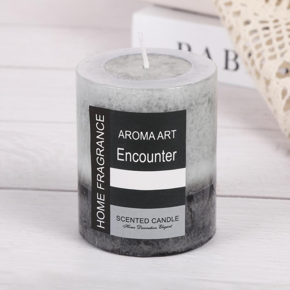 Винтажные цилиндрические ароматические свечи ручной работы для дома, не для романтики, аварийное освещение, свадебные церковные свечи