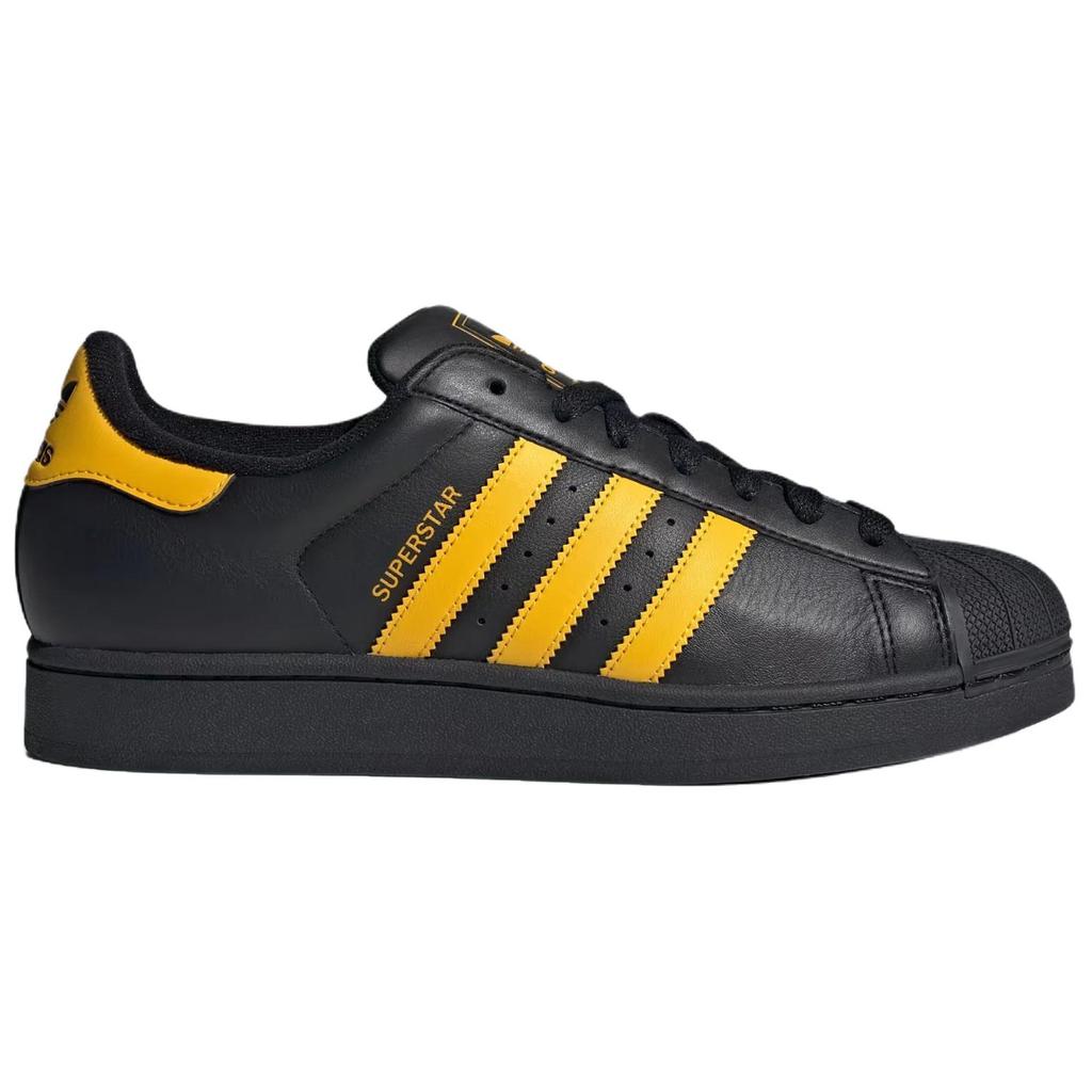 adidas Оригинальные Superstar Кожаные Модные Удобные Низкие Кроссовки Унисекс Кроссовки Черно-Желтые JQ4727