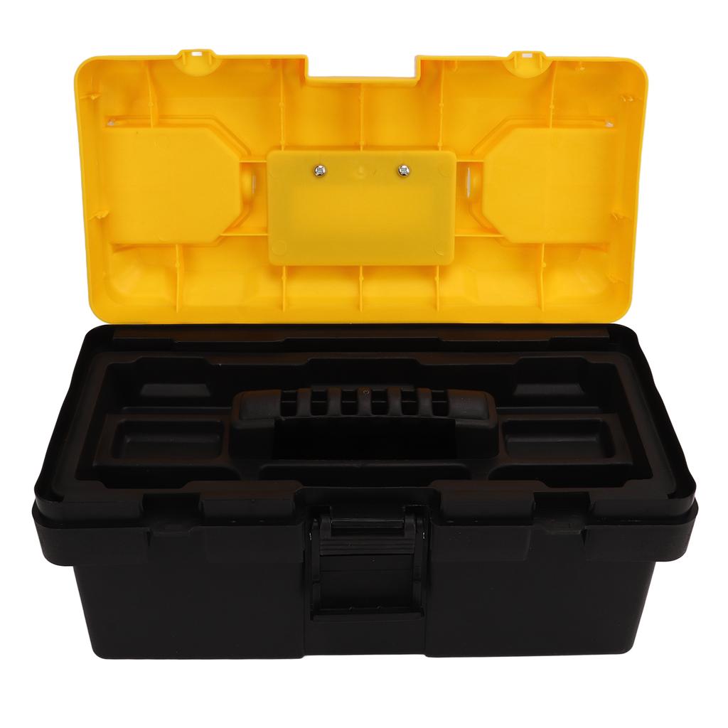 Пластиковый ящик для инструментов 2-слойный портативный органайзер для хранения фурнитуры для дома, мастера, гаража с ручкой