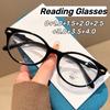 Retro Small-Frame Oval Presbyopia Glasses Stylish Ultra-Lightweight Blue Light Blocking Reading Glasses With Plus Diopters